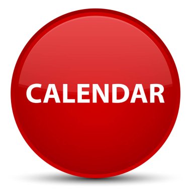 Takvim özel kırmızı yuvarlak düğmesi