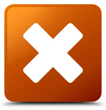 İptal kutsal kişilerin resmi kahverengi kare düğme