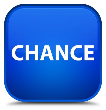 Şans özel mavi kare düğme