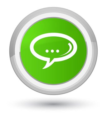 Sohbet simgesi asal yumuşak yeşil yuvarlak düğmesi
