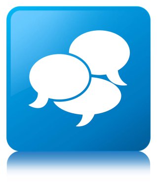 Yorum kutsal kişilerin resmi camgöbeği mavi kare düğme