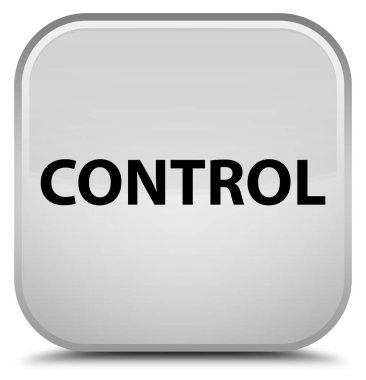 Denetim özel beyaz kare düğme