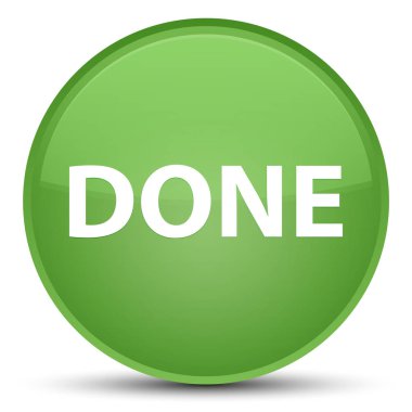 Özel yumuşak yeşil yuvarlak düğmeye bitti