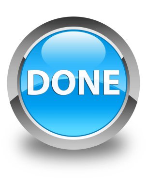 Parlak mavi mavi yuvarlak düğme yapılır