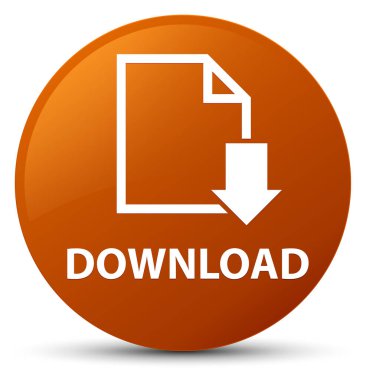Download (Belge simgesi) kahverengi yuvarlak düğmesi