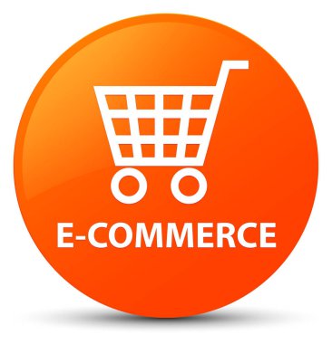 E-ticaret turuncu yuvarlak düğmesine