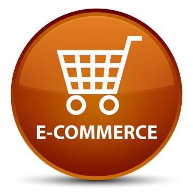E-ticaret özel kahverengi yuvarlak düğmesi