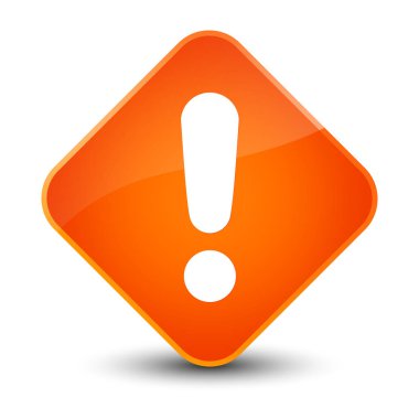 Ünlem işareti simgesi zarif Turuncu elmas düğmesini