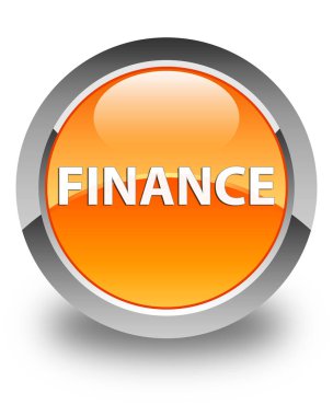 Finans parlak turuncu yuvarlak düğme