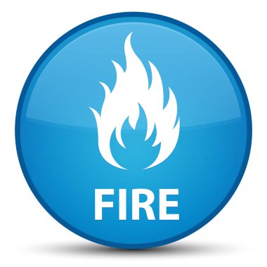 Özel mavi düğme mavi ateş