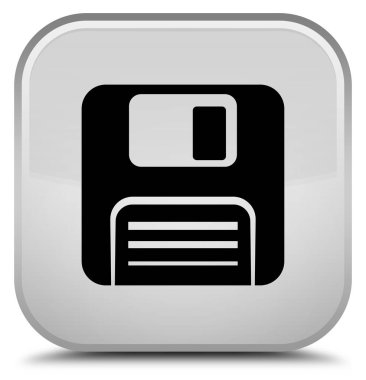 Disket simgesini özel beyaz kare düğme