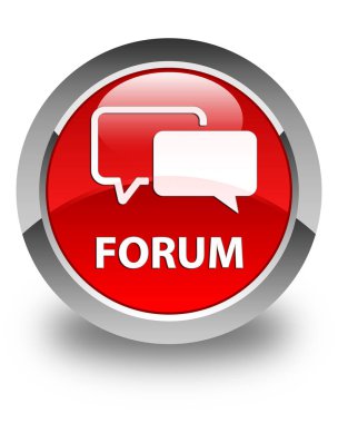 Forum parlak kırmızı yuvarlak düğme