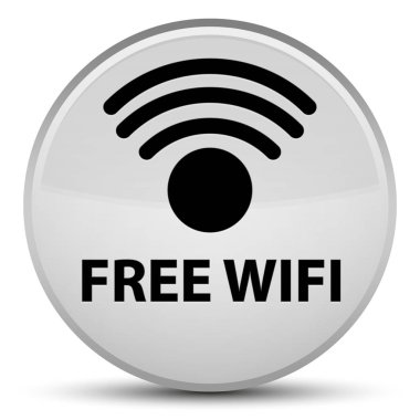 Ücretsiz Wi-Fi özel beyaz yuvarlak düğmesi