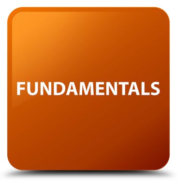 Temel kahverengi kare düğme