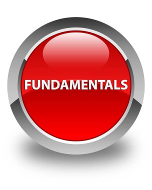 Temelleri parlak kırmızı yuvarlak düğme