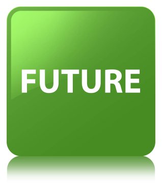 Gelecekteki yumuşak yeşil kare düğme