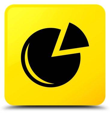 Grafik simgesi sarı kare düğme