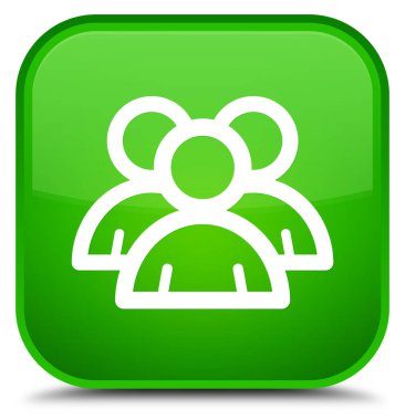 Grup simgesi özel yeşil kare düğme