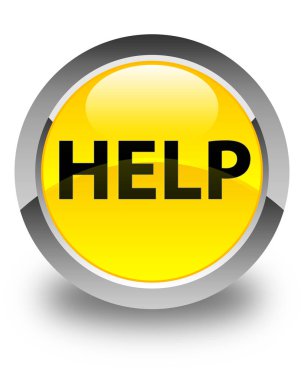 Parlak sarı yuvarlak düğme yardım