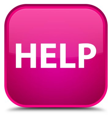 Yardım özel pembe kare düğme