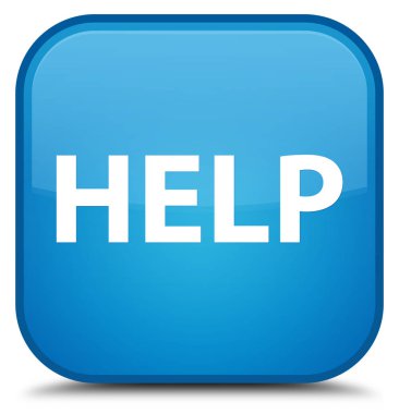 Özel mavi mavi kare düğme yardım