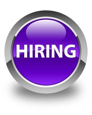 Parlak mor yuvarlak düğme işe