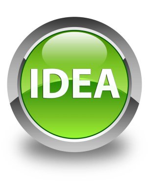 Fikir parlak yeşil yuvarlak düğme