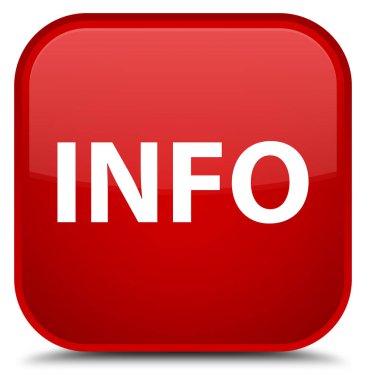 Bilgi özel kırmızı kare düğmesini