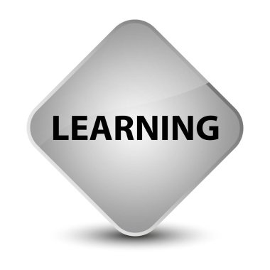 Öğrenme zarif beyaz elmas düğmesi