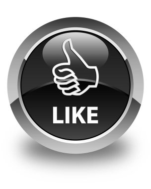 Düğme gibi parlak siyah yuvarlak