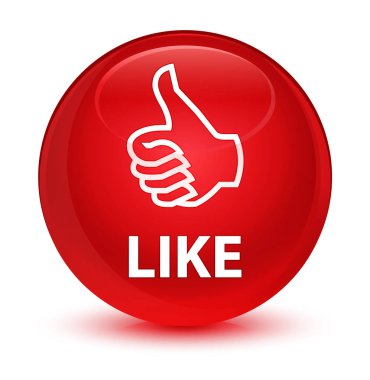 Düğme gibi cam gibi kırmızı yuvarlak