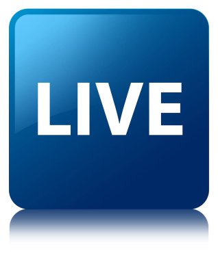 Canlı mavi kare düğme