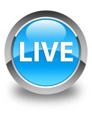 Parlak mavi mavi yuvarlak düğme yaşamak