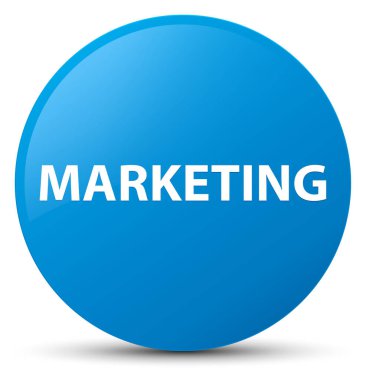 Camgöbeği mavi yuvarlak düğmeye pazarlama