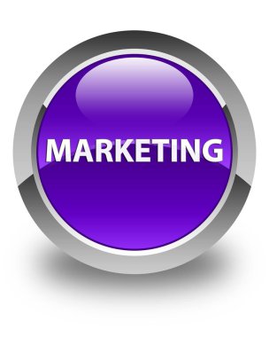 Pazarlama parlak mor yuvarlak düğme