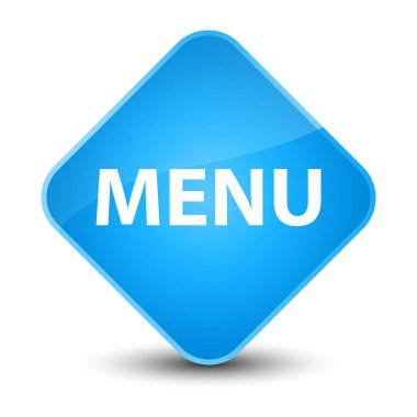 Menü zarif camgöbeği mavi elmas düğmesi