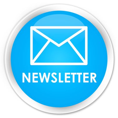 Bülten sigorta primi camgöbeği mavi yuvarlak düğmesi