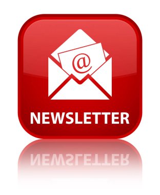 Bülten özel kırmızı kare düğme