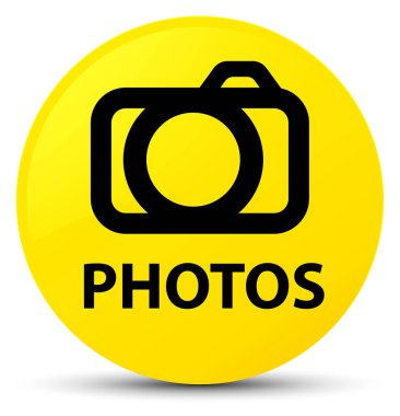 Fotoğraflar (kamera simgesi) sarı düğme yuvarlak