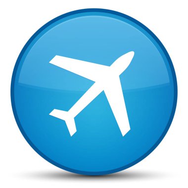 Uçak simgesini özel mavi mavi yuvarlak düğmesi