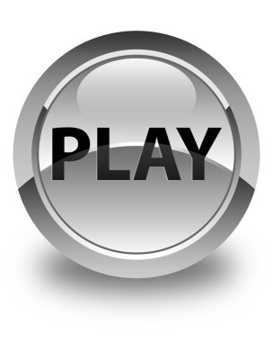 Parlak beyaz yuvarlak düğme oynamak