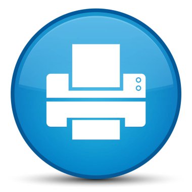 Yazıcı simgesi özel mavi mavi yuvarlak düğmesi