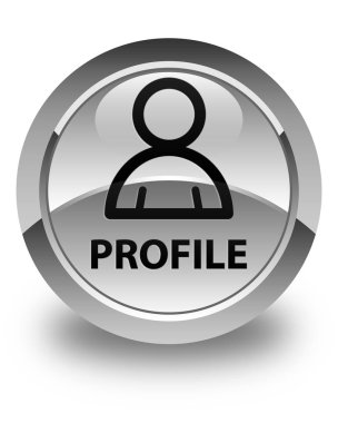 Profil (üye simgesi) parlak beyaz yuvarlak düğme