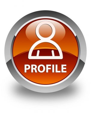 Profil (üye simgesi) parlak kahverengi yuvarlak düğme