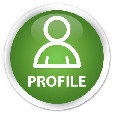 Profil (üye simgesi) sigorta primi yumuşak yeşil yuvarlak düğmesi