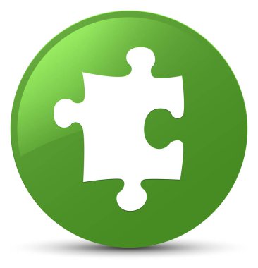 Bulmaca kutsal kişilerin resmi yumuşak yeşil yuvarlak düğme