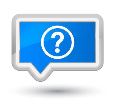 Soru simgesi Başbakan camgöbeği mavi bayrak düğmesini