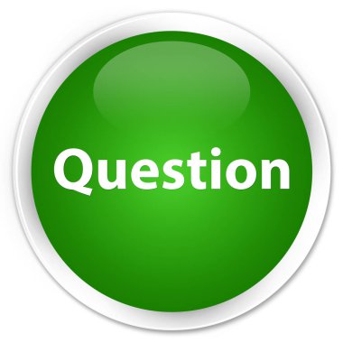 Soru premium yeşil yuvarlak düğmesi