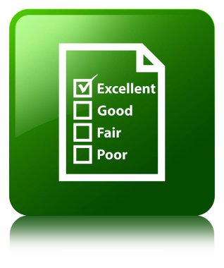 Soru formu simgesi yeşil kare düğme