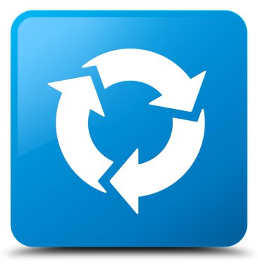 Yenile simgesi mavi mavi kare düğmesi